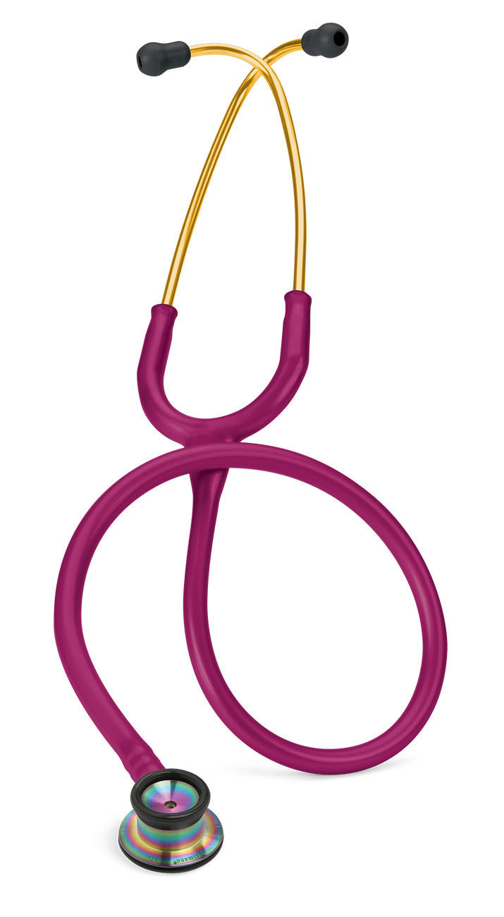 Стетоскоп Littmann Classic II Infant, малиновая трубка, акустическая головка радужная, 71 см, 2157