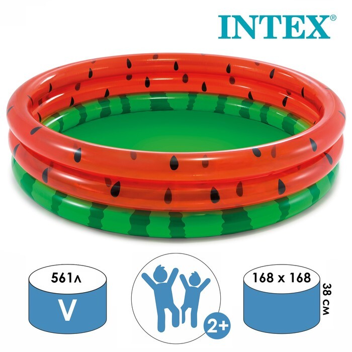 Бассейн надувной ''Арбуз'', 168 х 38 см, от 2 лет, 58448NP INTEX