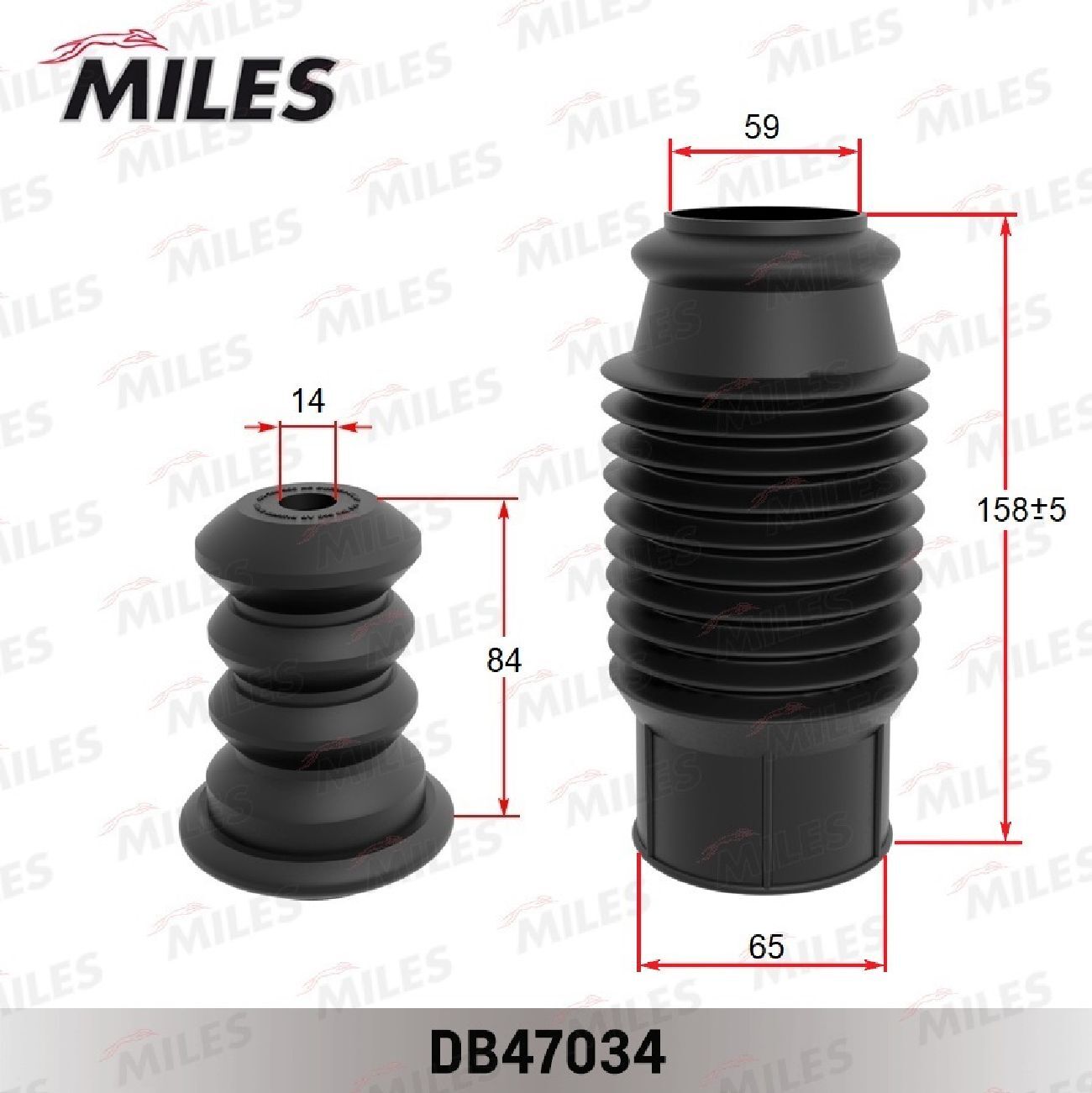 MILES Отбойник амортизатора, арт. DB47034