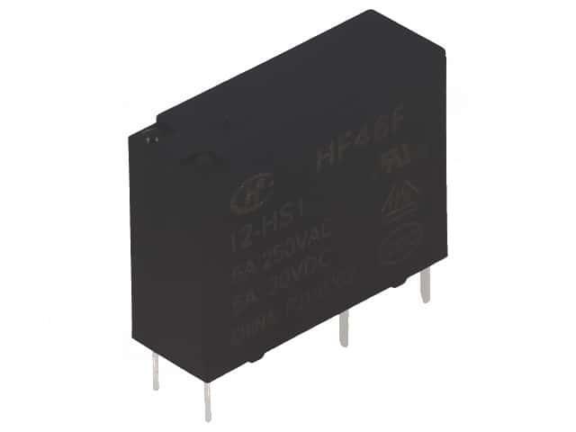 Реле HONGFA HF46F/12-HS1, электромагнитное, субминиатюрное, SPST-NO, 5 ...
