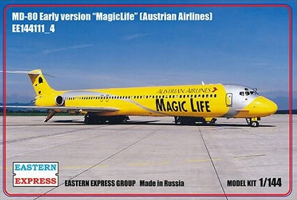 Сборная модель Восточный Экспресс ЕЕ144111_4 Авиалайнер MD 80 ранний Magic Life (Limited Edision) Масштаб 1/144