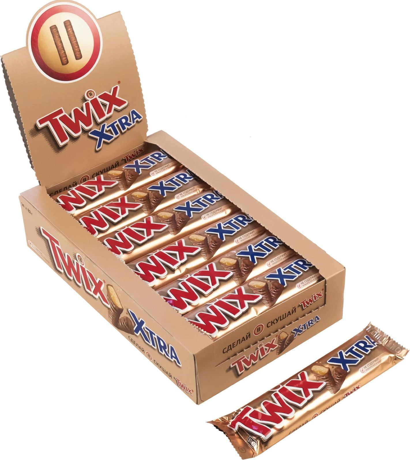 Шоколадный батончик Twix Xtra, 24 шт по 82 г, Печенье, шоколад, карамель -  купить с доставкой по выгодным ценам в интернет-магазине OZON (142796768)