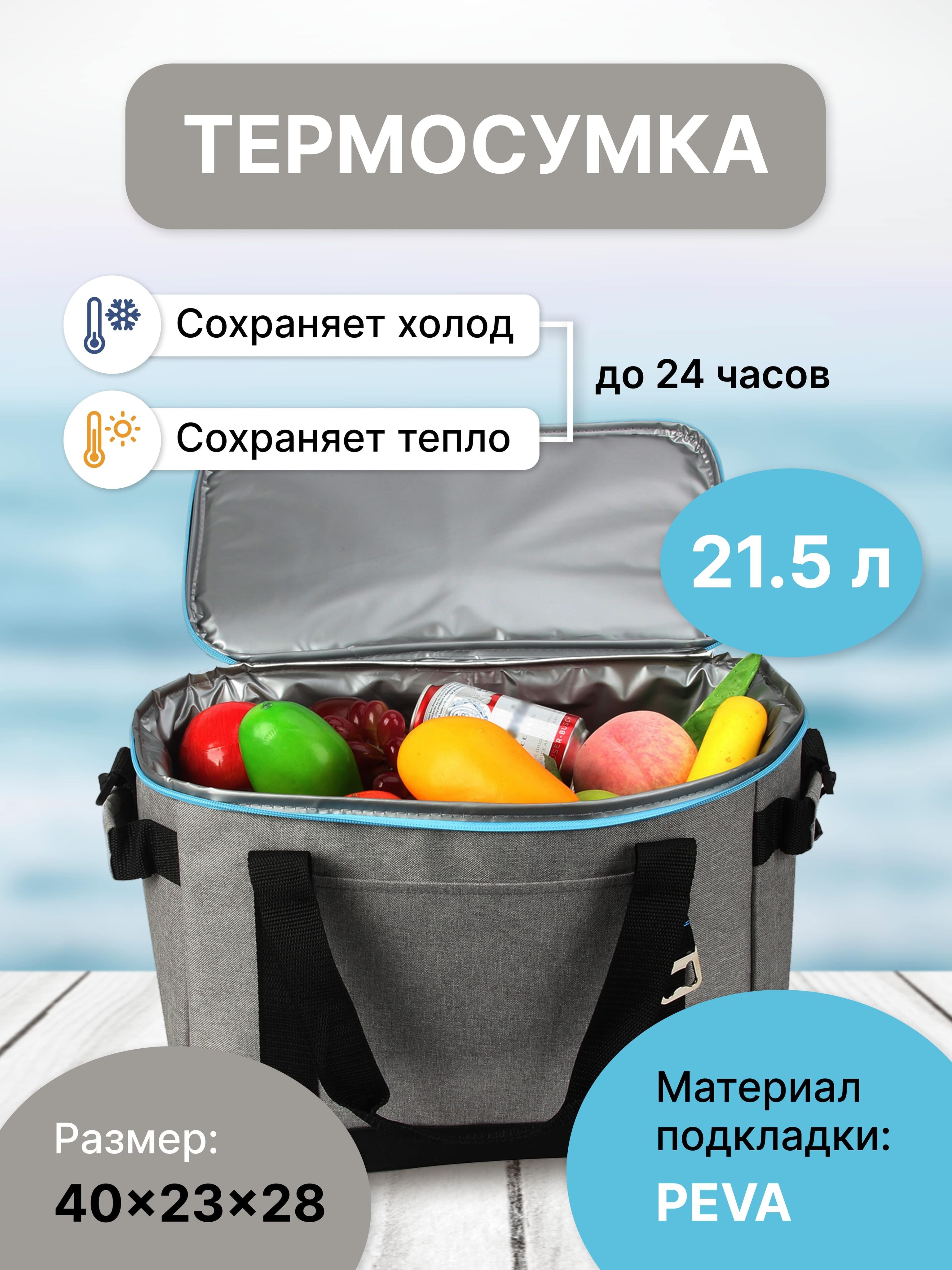 Термосумка MIRU 9038, 21,5 л термосумка холодильник