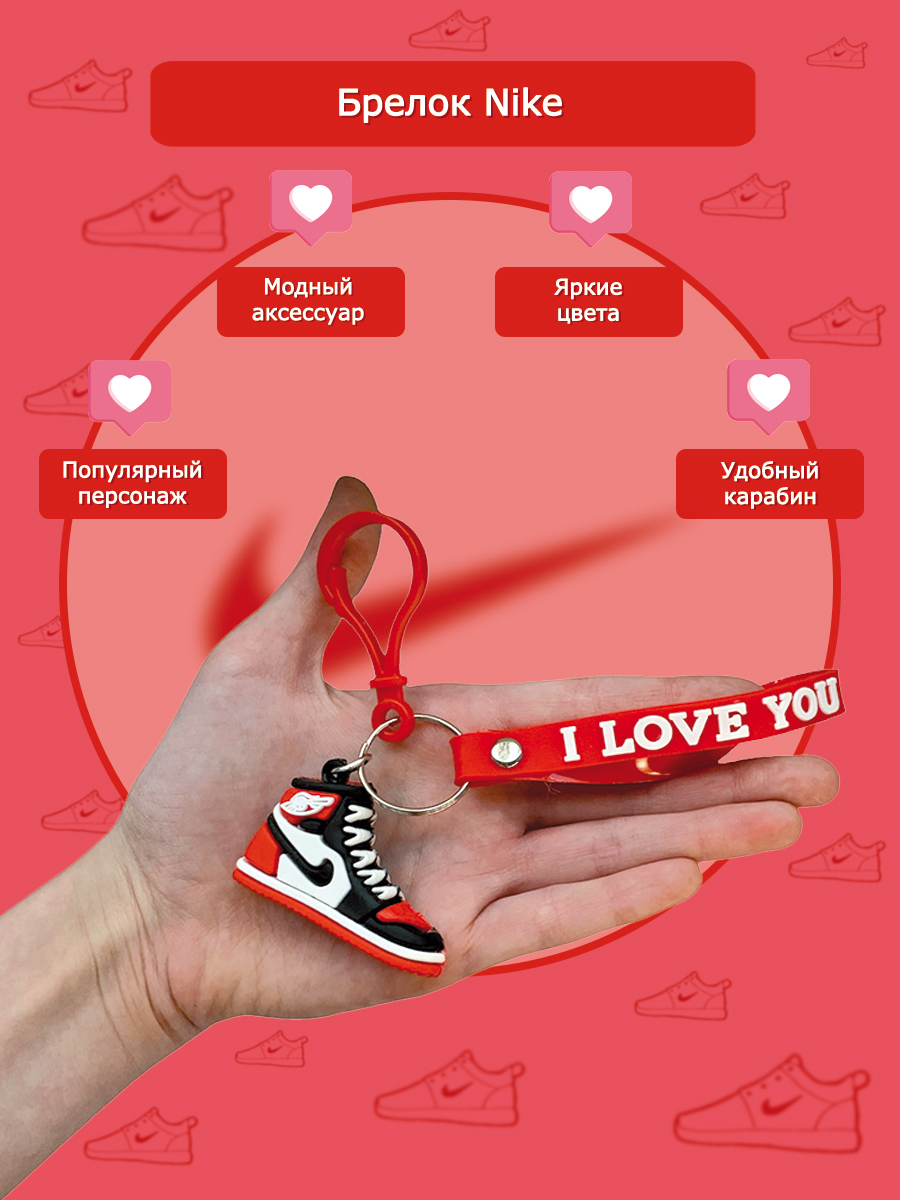 Брелок кроссовок Nike / Найк / Найки (красный) — купить в интернет ...