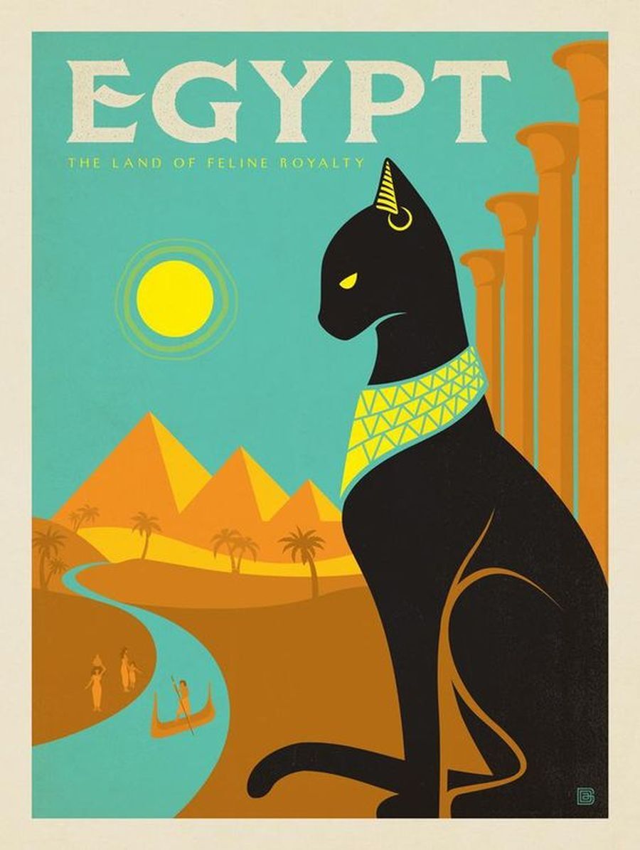Плакат Египет ар деко