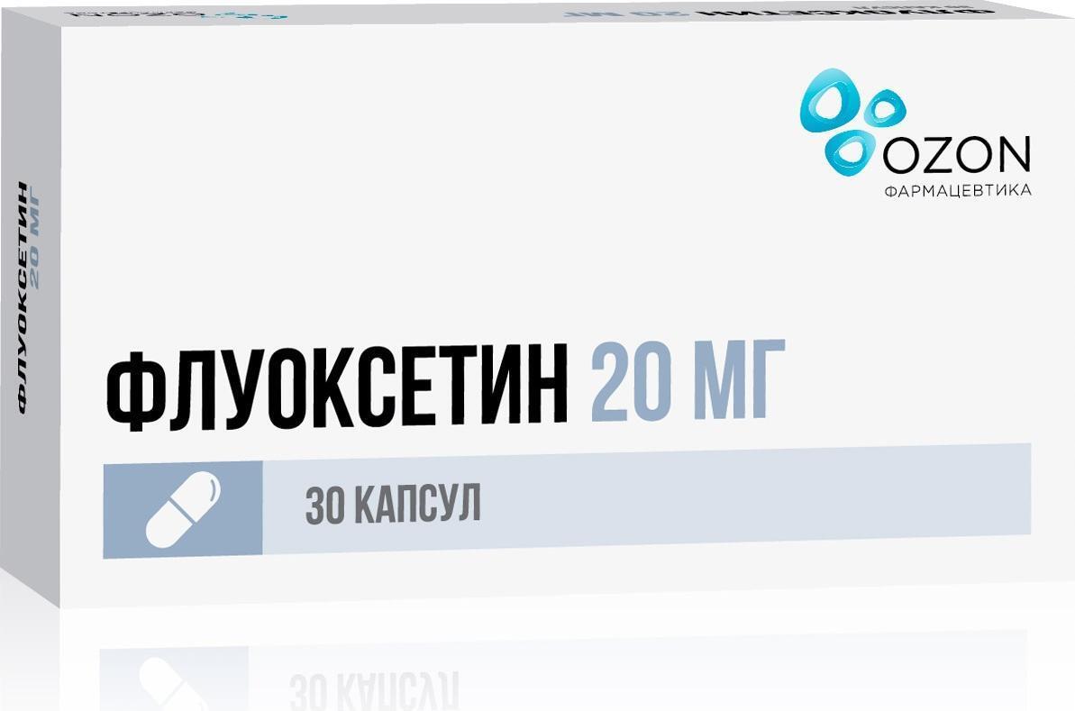 Флуоксетин, капсулы 20 мг, 30 штук — купить в интернет-аптеке OZON.  Инструкции, показания, состав, способ применения