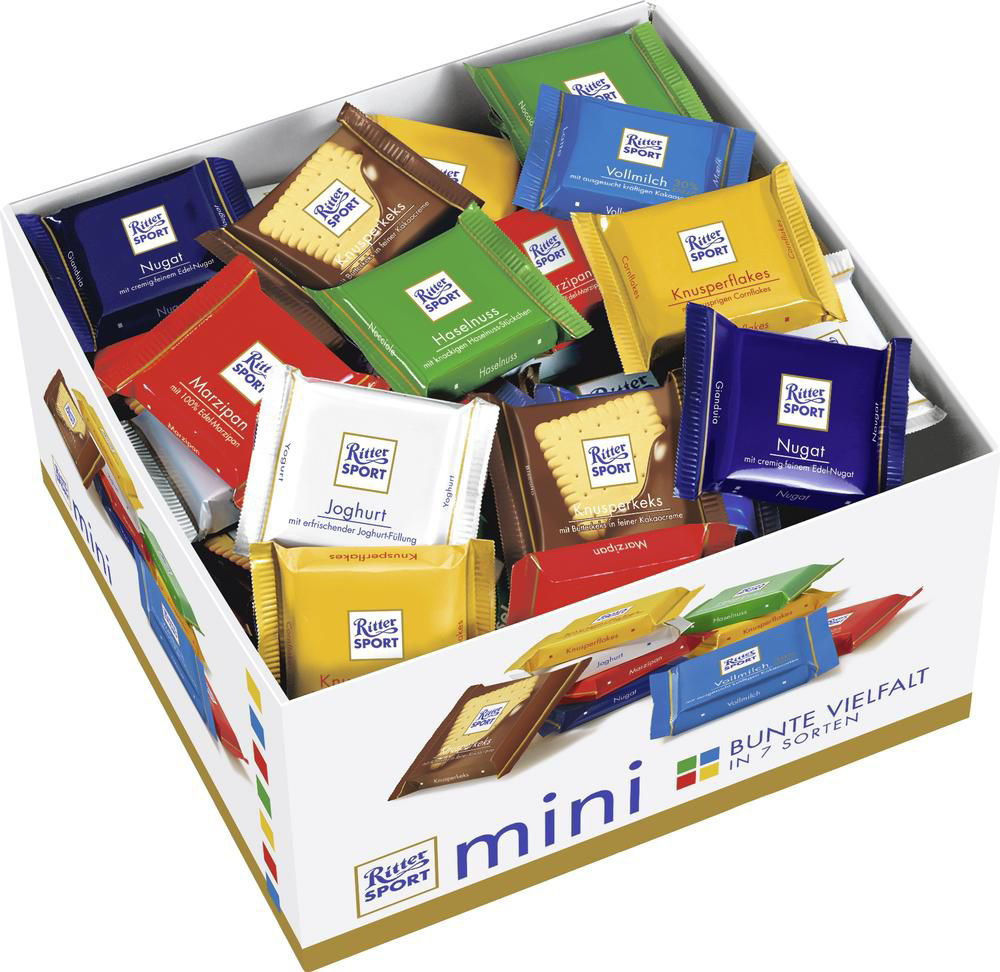 Шоколад Ritter Sport Mini bunter Mix 7 вкусов 16,67 г х 84 шт