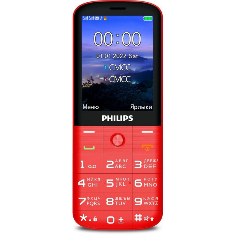 Мобильный телефон Philips Xenium E227, красный - купить по выгодной цене в  интернет-магазине OZON (637885233)