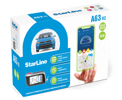 Автосигнализация StarLine A63 2CAN+2LIN ECO v2