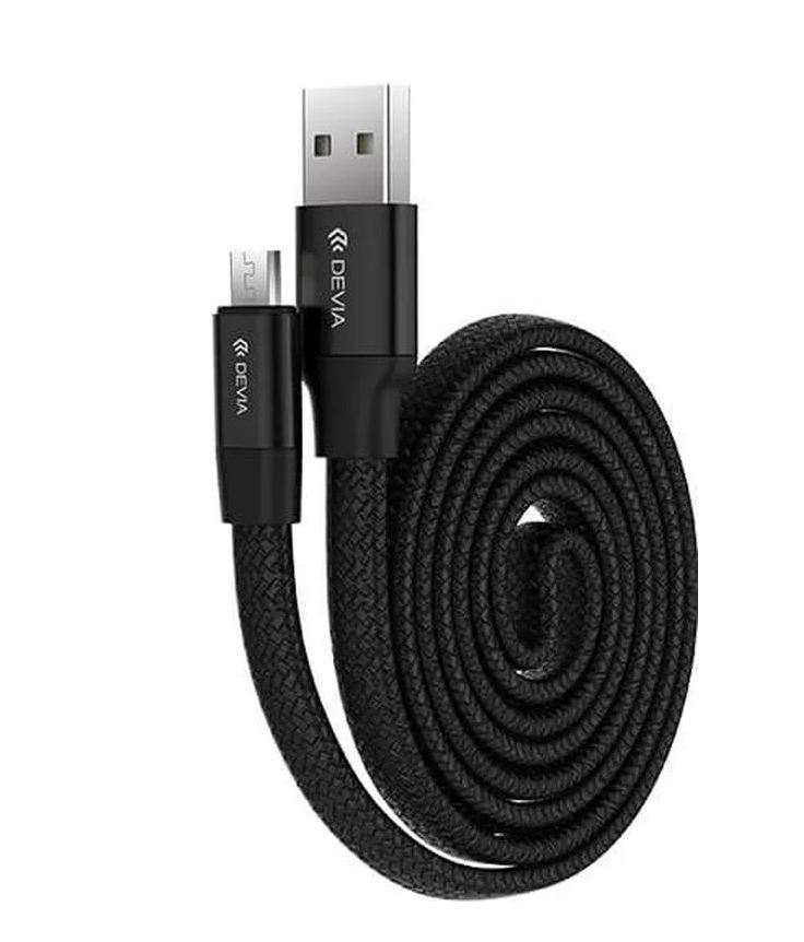 Кабель USB-microUSB Devia Ring Y1, черный, 0,8 м