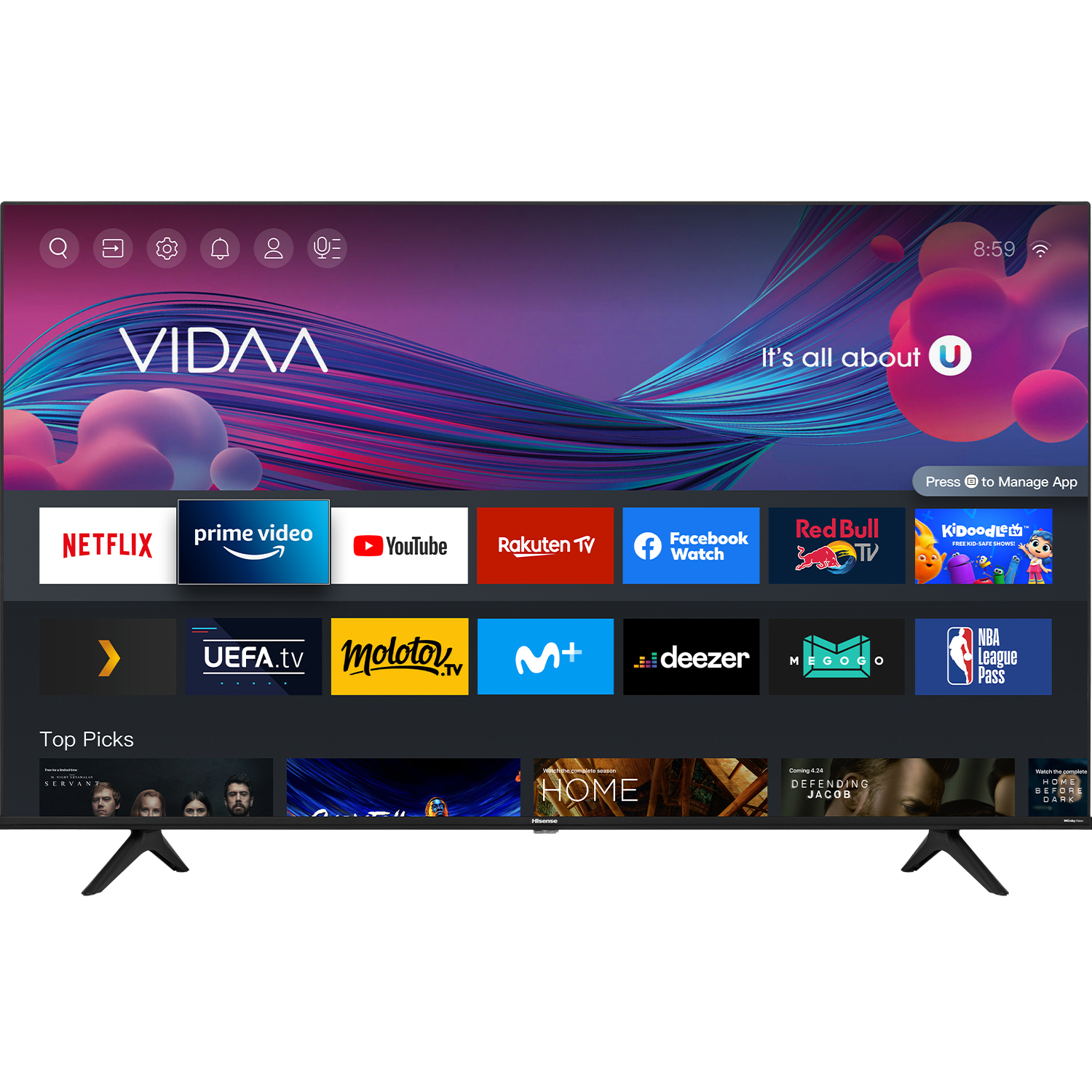 Hisense Телевизор Телевизор Hisense 85A6BG 85" 4K UHD, черный