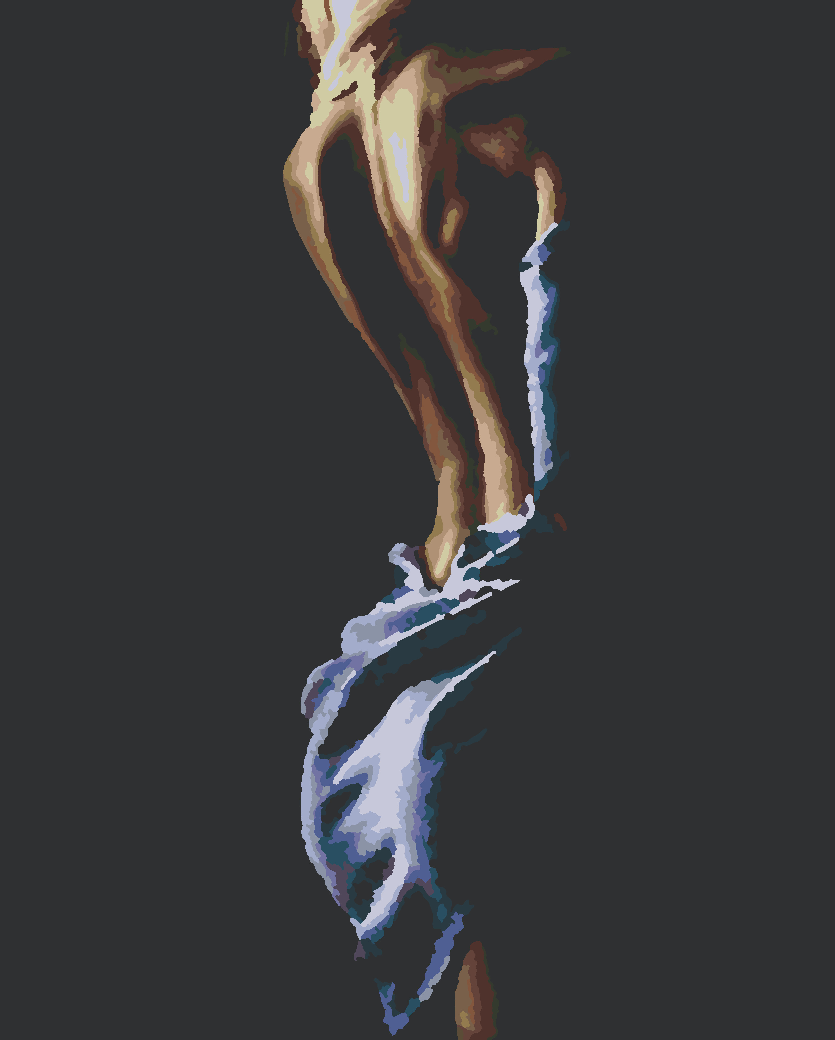 Обнаженная девушка в тени 100х150 Раскраска картина по номерам на холсте z6292-100x150