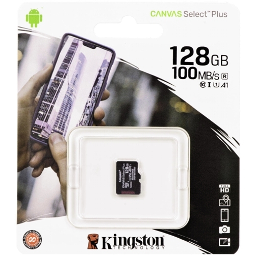 Карта памяти microsdxc kingston canvas go plus 128 гб sdcg3 128gb