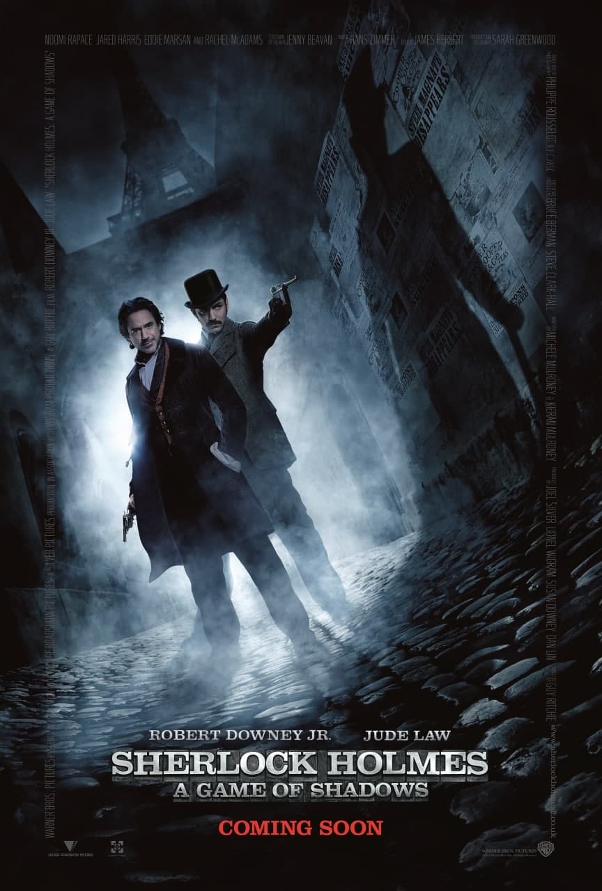 плакат, постер Шерлок Холмс: Игра теней (Sherlock Holmes: A Game of  Shadows, 2011г). На бумаге размер 30х42см