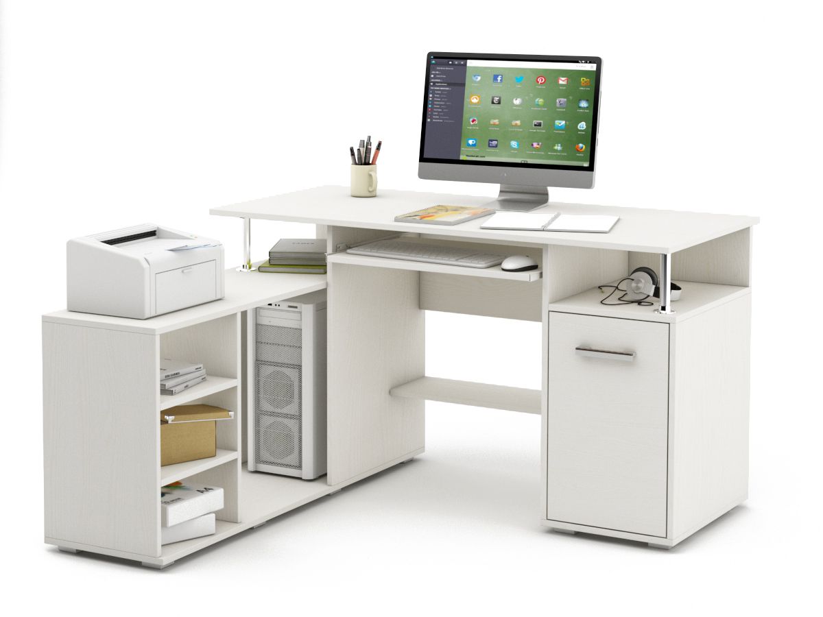 Компьютерный стол белый ширина 80 см