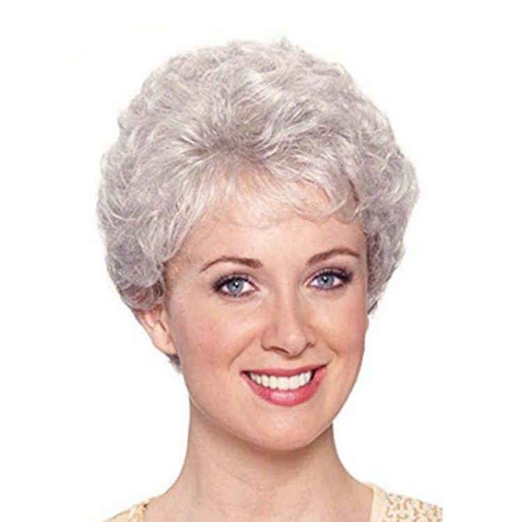 Женские парики из искусственных волос для пожилых женщин