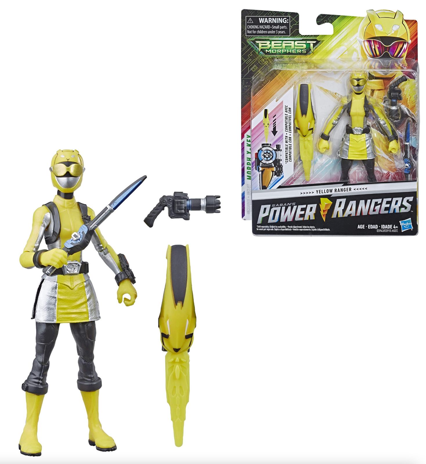 Игровая фигурка Могучие Рейнджеры Power Rangers Beast Morphers Жёлтый  Рейнджер, 15 см - купить с доставкой по выгодным ценам в интернет-магазине  OZON (716171334)