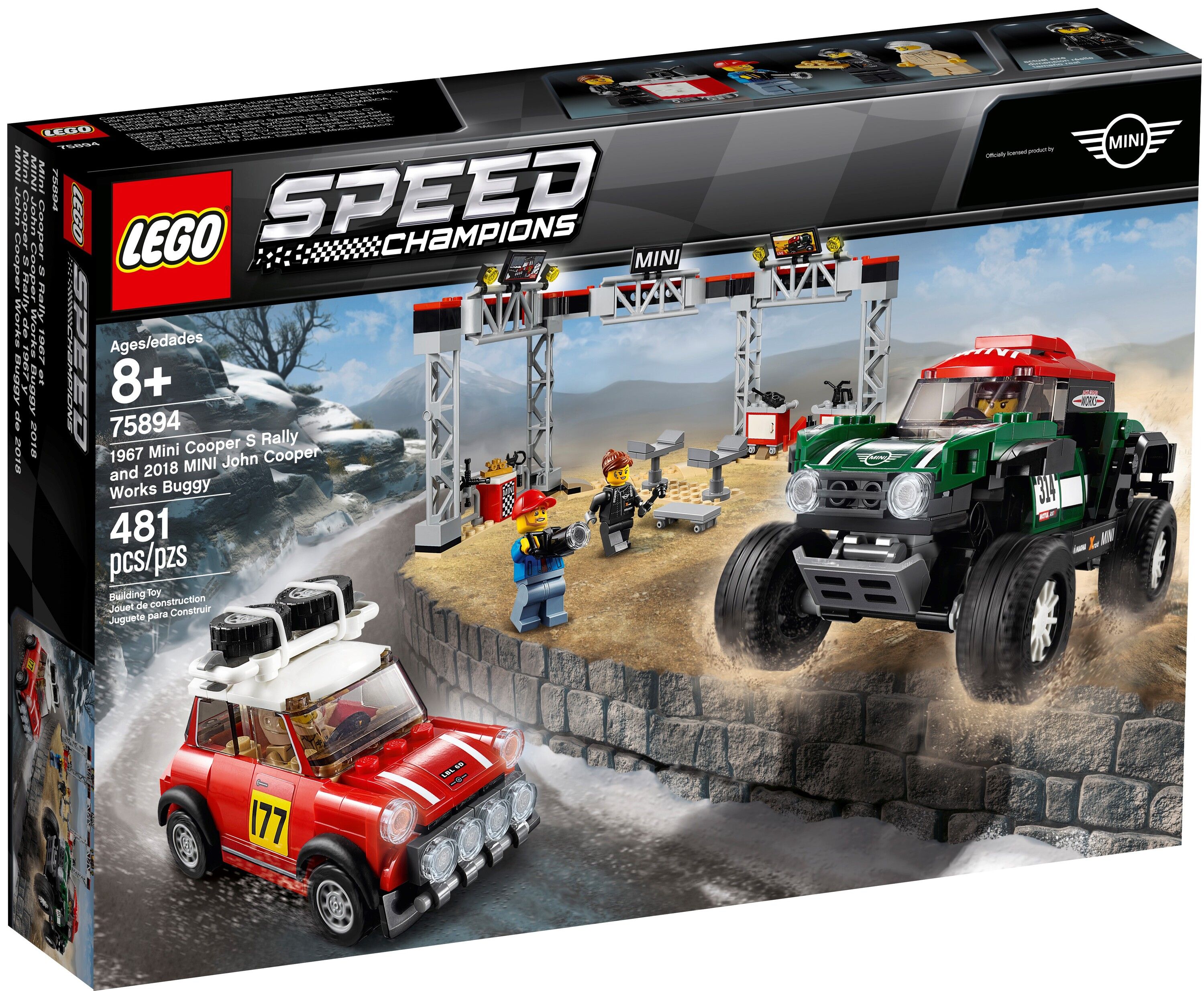 Speed Champions 75894 1967 Mini Cooper S Rally and 2018 MINI John Cooper Works Buggy 481 8