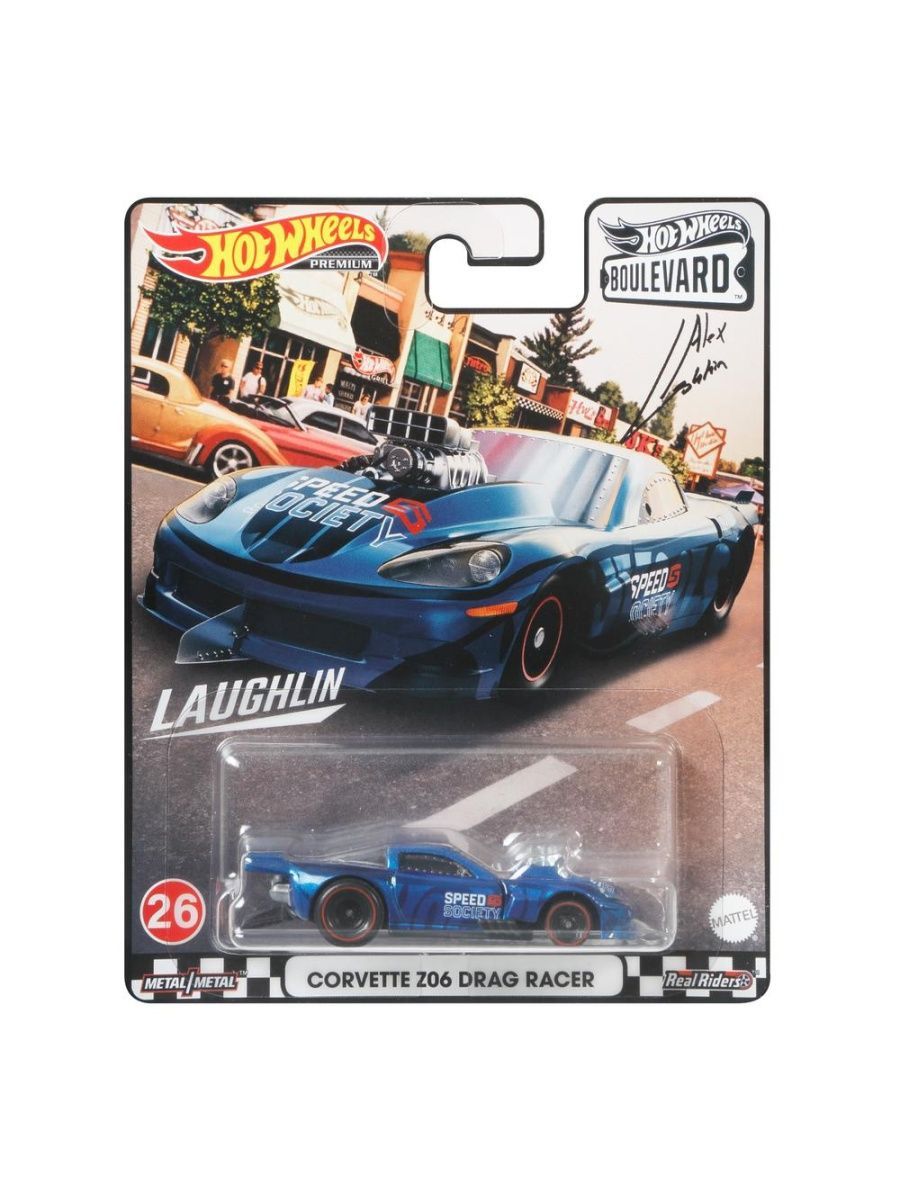 GRL96 Машинка металлическая игрушка Hot Wheels Premium Boulevard  коллекционная модель премиальная 26 CORVETTE Z06 DRAG RACER - купить с  доставкой по выгодным ценам в интернет-магазине OZON (1375142699)