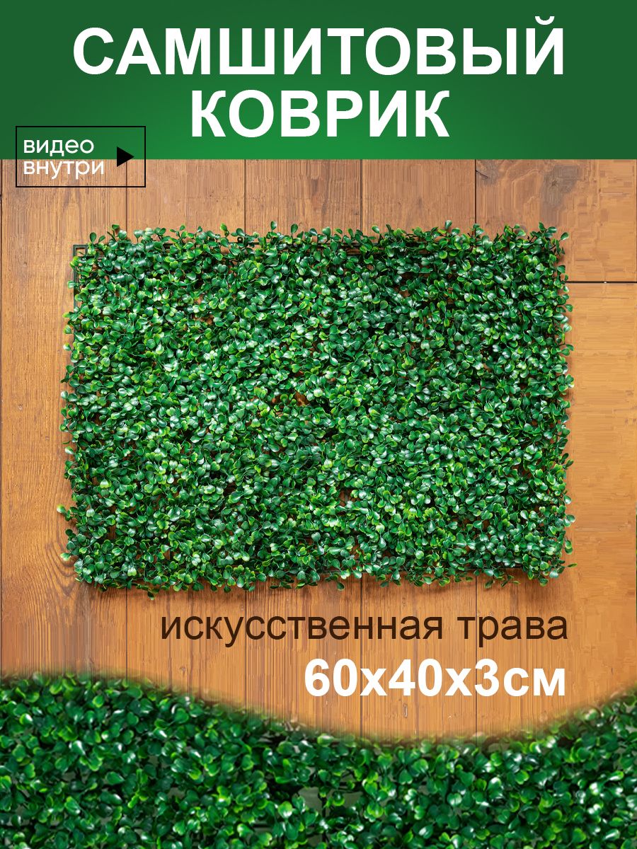 Купить Самшитовый искусственный коврик трава 40*60 см 1 шт по выгодной цене  в интернет-магазине OZON.ru (324815362)