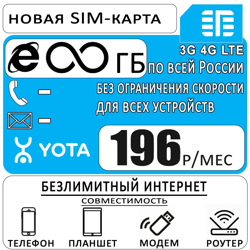 Сим карта для умных устройств yota