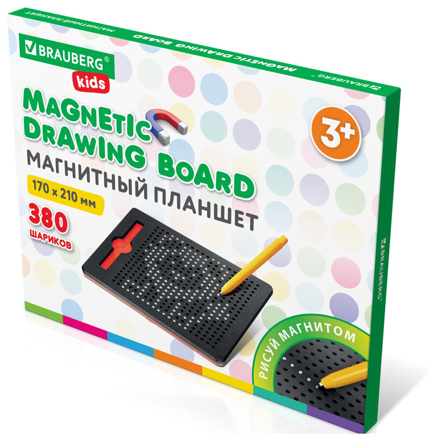 Магнитный планшет доска MAGPAD MEDIUM для рисования 17х21см, 380 шариков, BRAUBERG KIDS, 664921