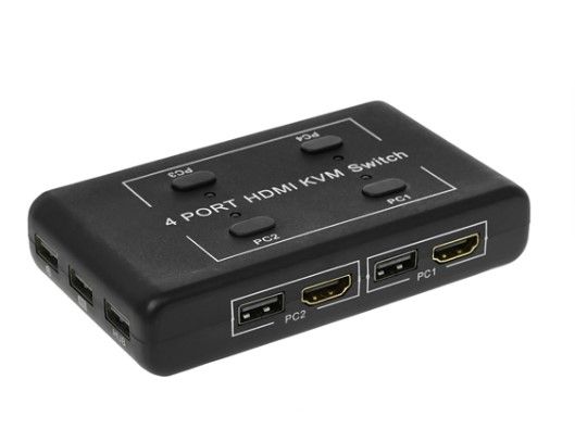 Коммутатор kvm-hdmi-4-1, черный