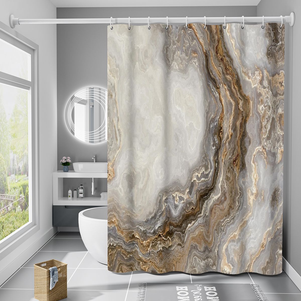 Штора для ванной Carnation Home Fashions Marble 180x200. Штора для ванной Carnation Home Fashions Marble 180x200 Taupe. Мраморные занавески. Мраморная тюль.