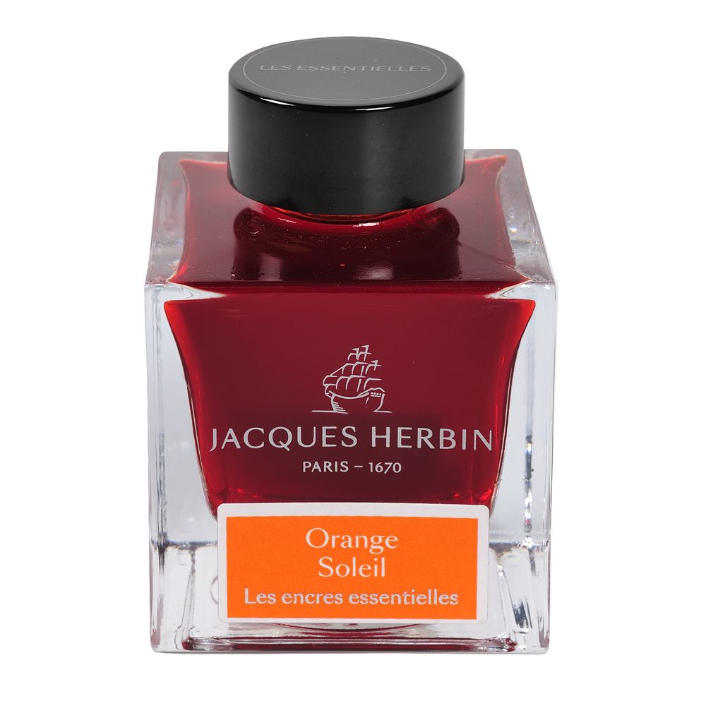 Чернила в банке Herbin Prestige, 50 мл, Orange soleil Оранжевое солнце