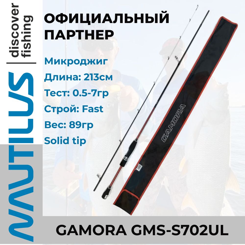 Удилище спиннинговое Nautilus Gamora S 213см 0.5-7гр