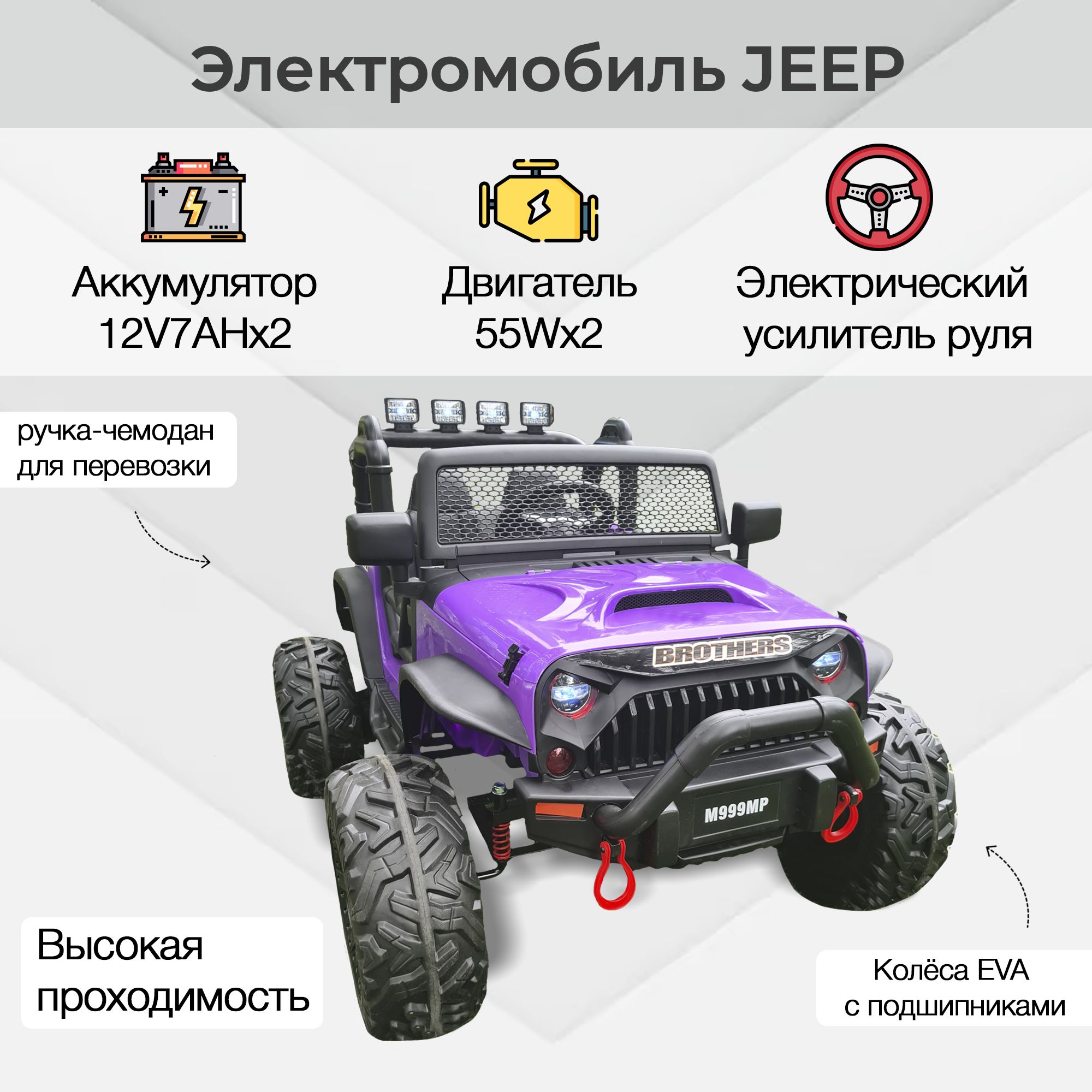 Электромобиль детский машина Jeep с пультом управления на аккумуляторе для  детей, со световыми и звуковыми эффектами на улицу, - купить с доставкой по  выгодным ценам в интернет-магазине OZON (836365820)