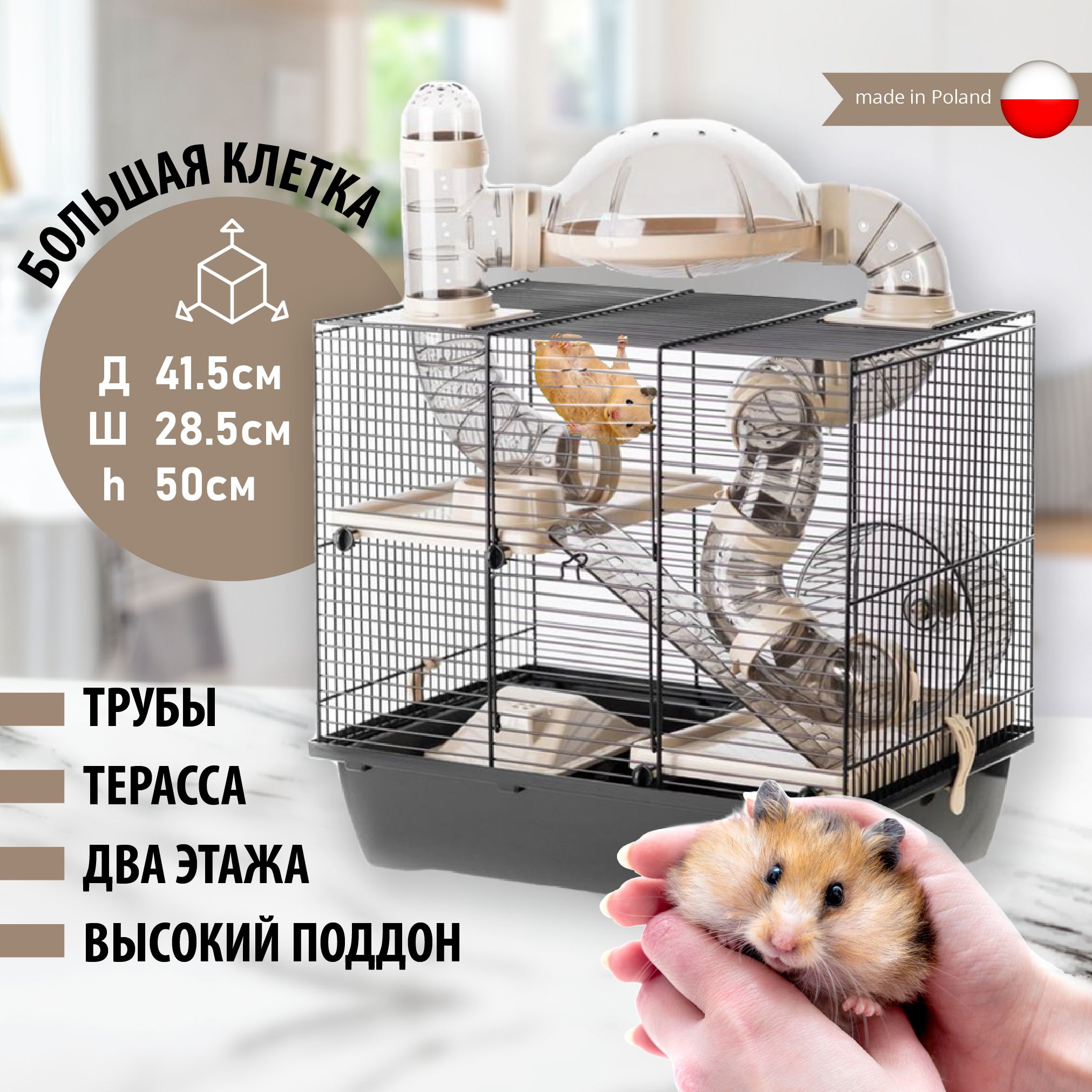 Клетка для грызунов Inter-Zoo G137 ROCKY TERRACE с бежевыми аксессуарами  (41.5 х 28.5 х 38.5 / 50.0 см) - купить с доставкой по выгодным ценам в  интернет-магазине OZON (226624471)