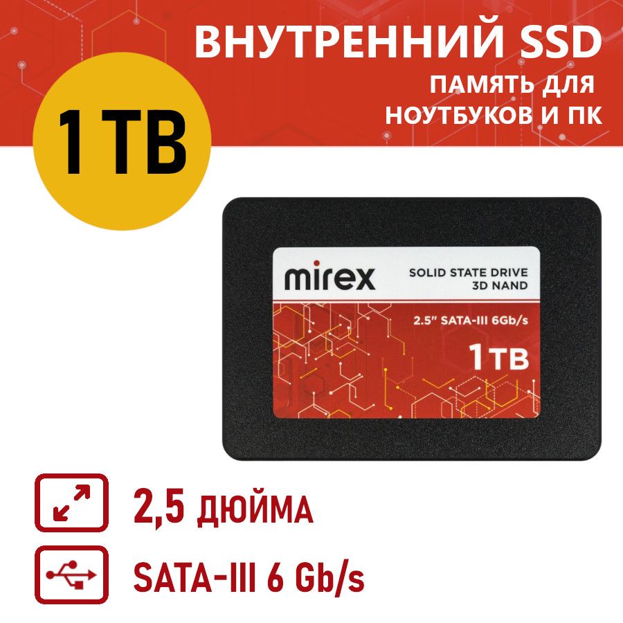 Mirex 1 ТБ Внутренний SSD-диск SATA-III (SA500) (001TBSAT3)