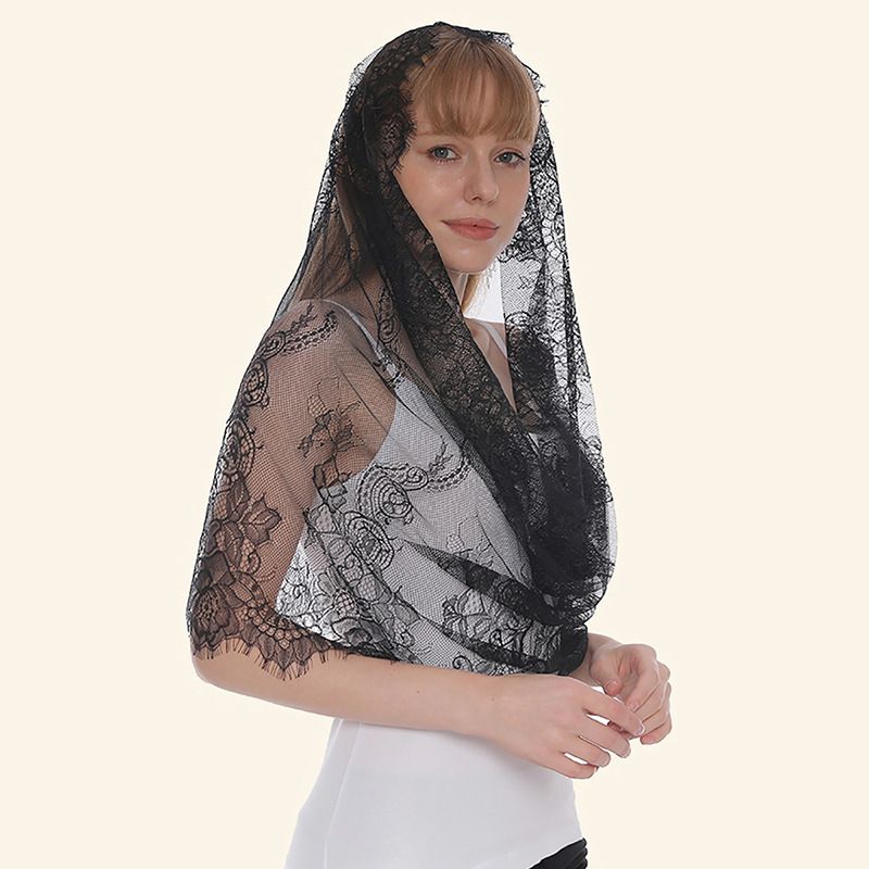 Испанский кружевной шарф вуаль