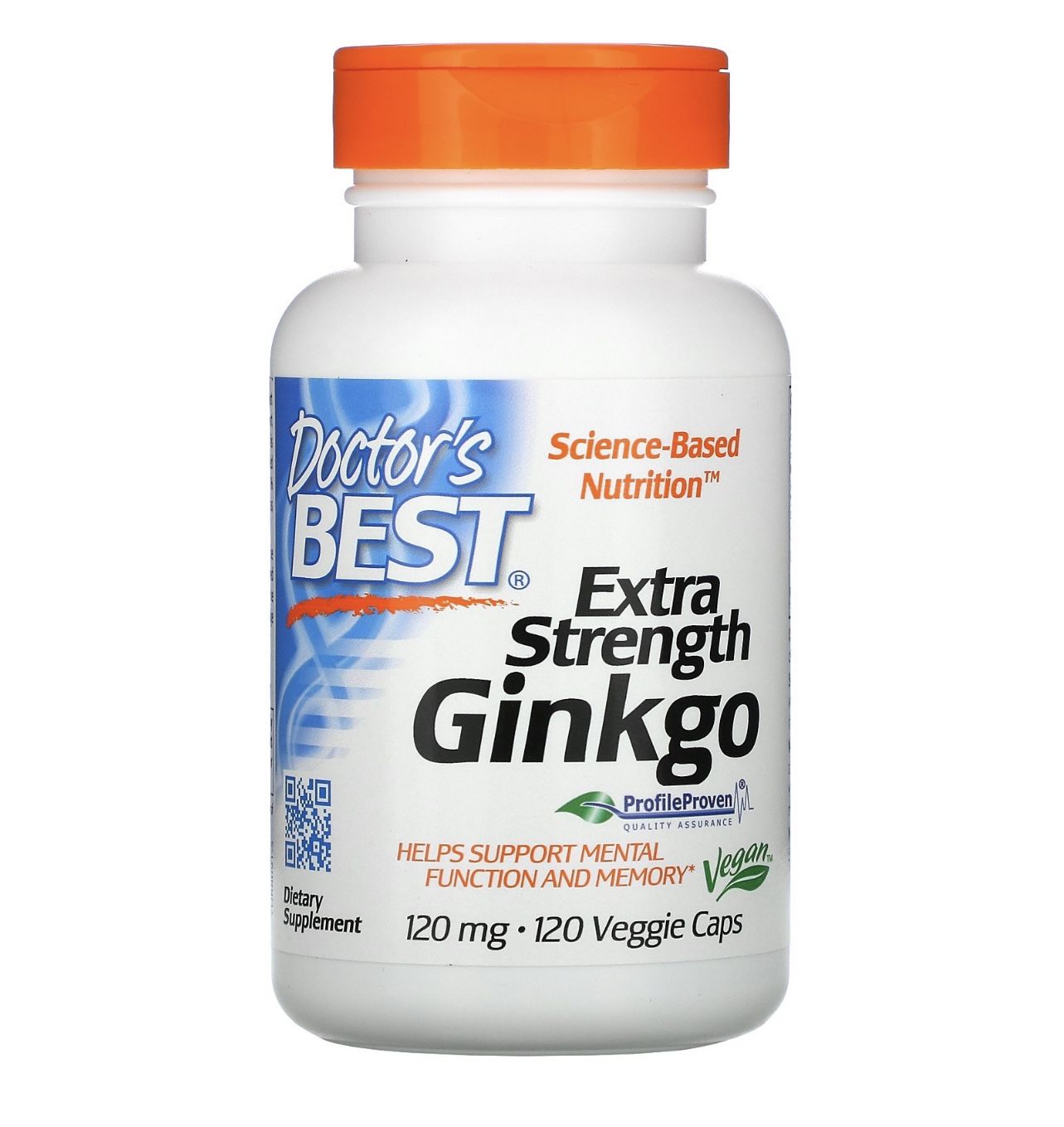 Doctor's Best ("Extra Strength Ginkgo")  Гинкго Билоба  120 капсул. (капсулы массой 480 мг. +-10%)  (БАД) для улучшения памяти и умственной активности.