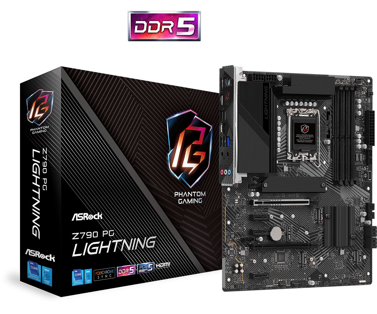 МатеринскаяплатаASRockZ790PGLIGHTNINGDDR5