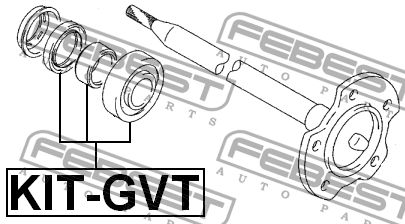 Febest Подшипник полуоси, арт. KIT-GVT, 1 шт.