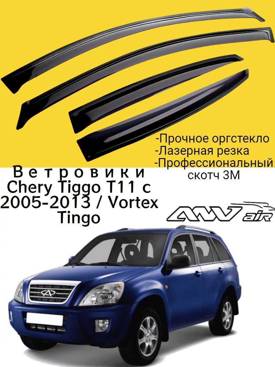 Дефлектор для окон ANV air ДК1053С для Chery Tiggo купить по выгодной цене  в интернет-магазине OZON (463035520)