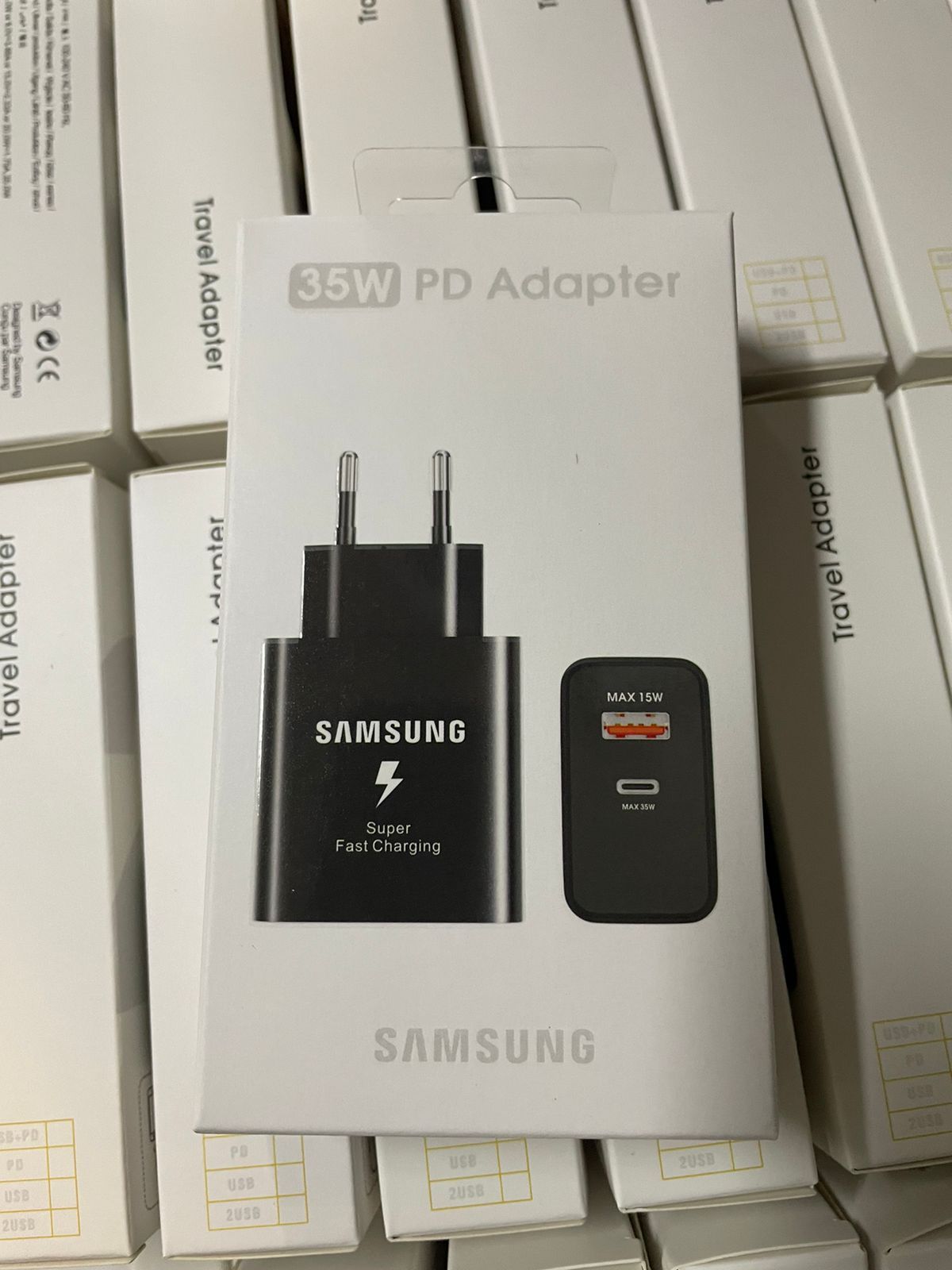 ЗарядноеустройстводлятелефонаSamsung35WPDAdapterUSB-C,СКАБЕЛЕМ,черное