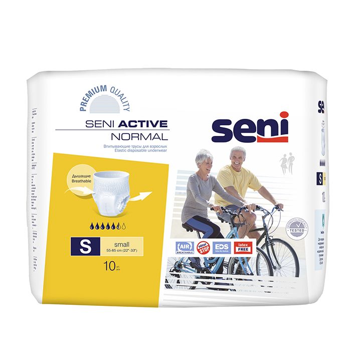 Подгузники-трусы Seni Active Normal Small (№1), объем талии 55-85 см, 10 шт.