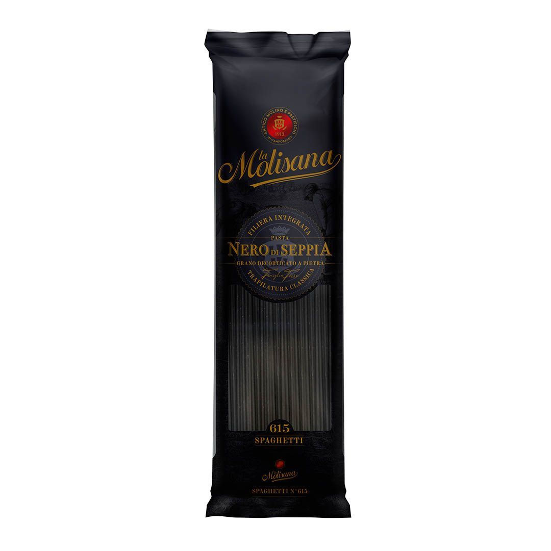 Макароны La Molisana Spaghetti Al Nero Спагетти №15 с чернилами каракатицы, 500 г