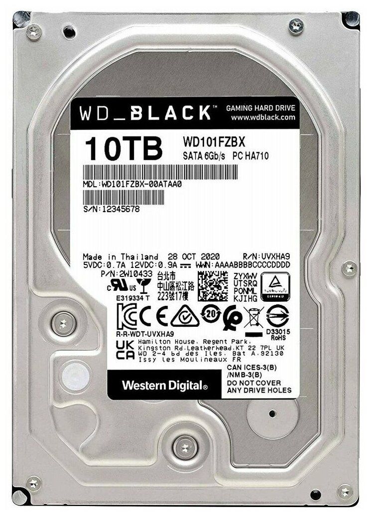 WesternDigital10ТБВнутреннийжесткийдиск(WD101FZBX)