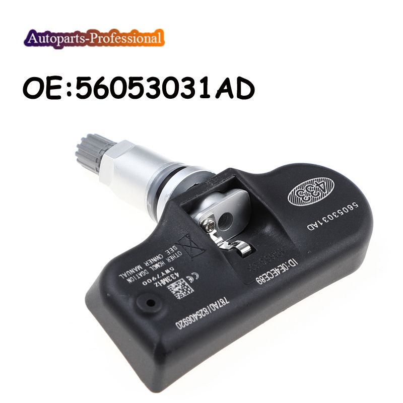 1штдляДатчикконтролядавлениявшинахChryslerDodgeTPMS433MHZ56053031ADTPMSМотошины135/R1