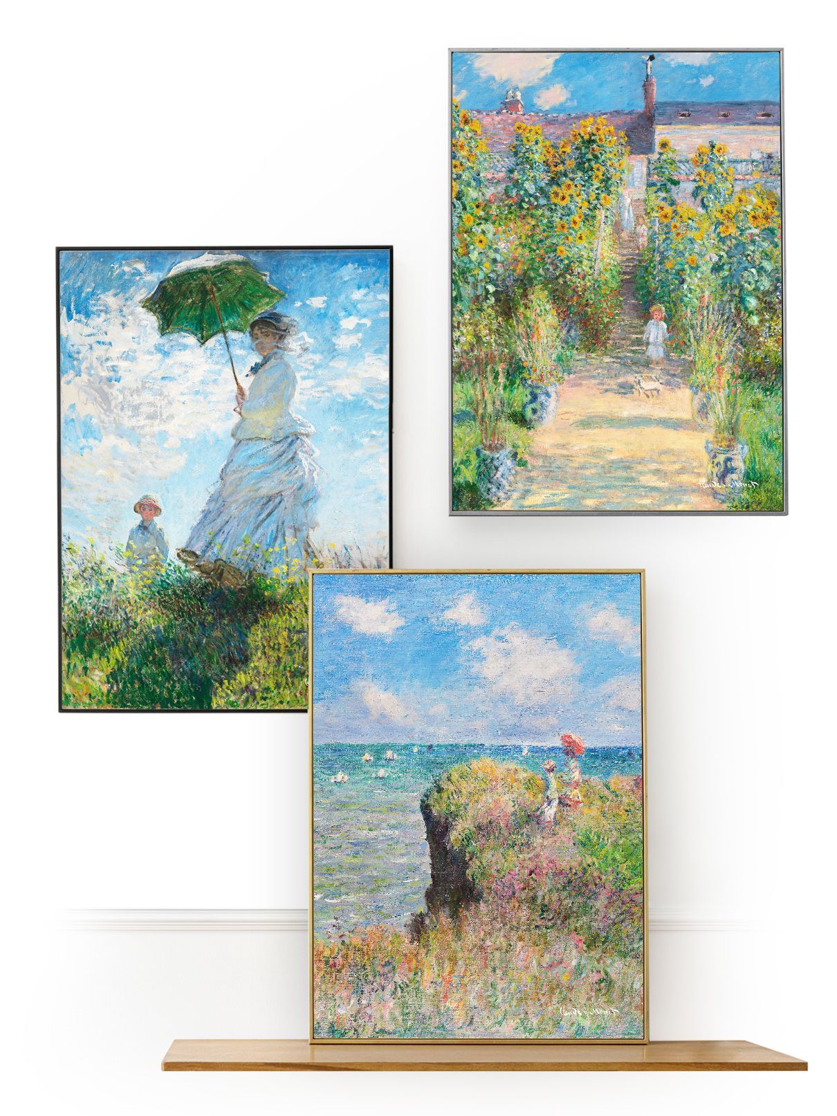 Набор из 3 постеров с картинами Claude Monet 70 x 50 см в тубусе