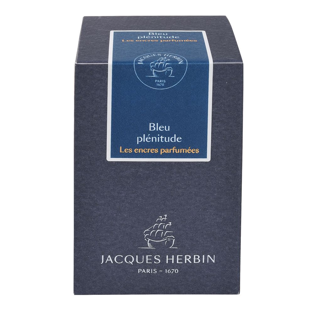 Ароматические чернила в банке Herbin Prestige, 50 мл, Bleu plenitude Синий