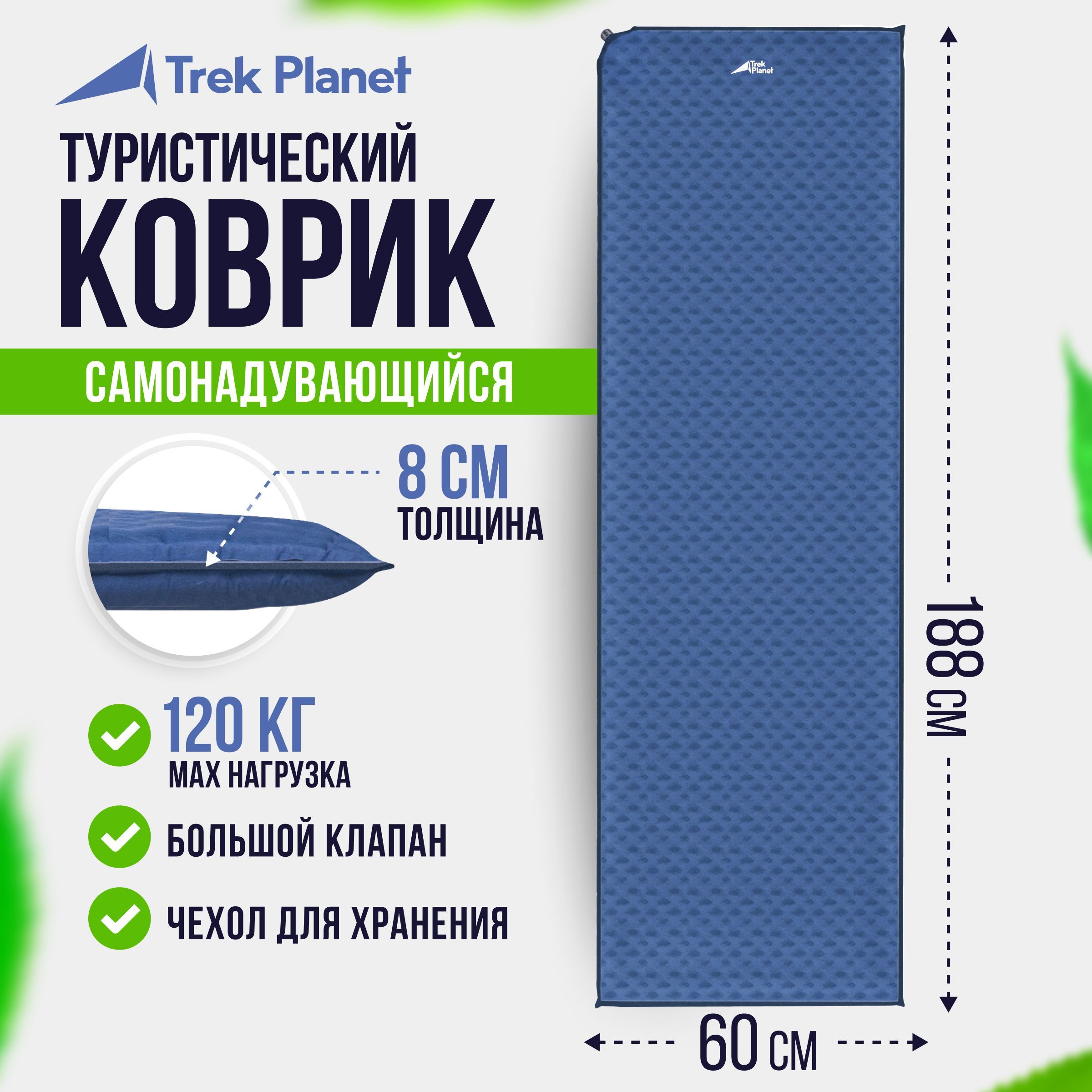 Trek planet матрас самонадувающийся