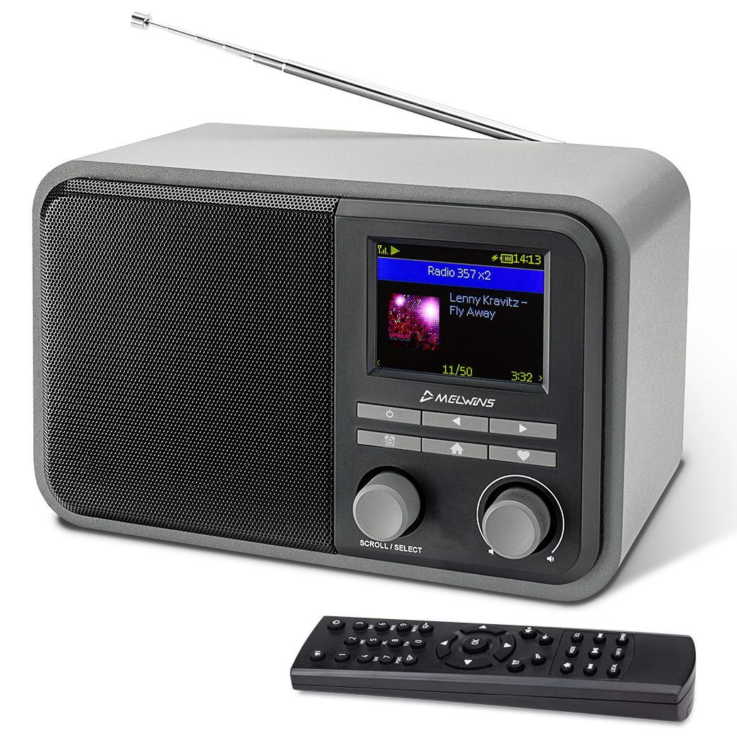 ИнтернетрадиоMelwinsMA-330D(Работаотаккумулятора,Wi-Fi,FM,DAB,Bluetooth,цветнойдисплей,выходнанаушник,пульт)
