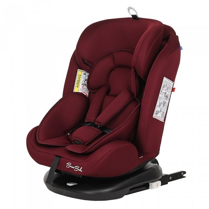 Детское автокресло 0-36 кг Bambola Minori Isofix поворотное на 360 от 0-36 кг группа 0/1/2/3 Темно-Красный