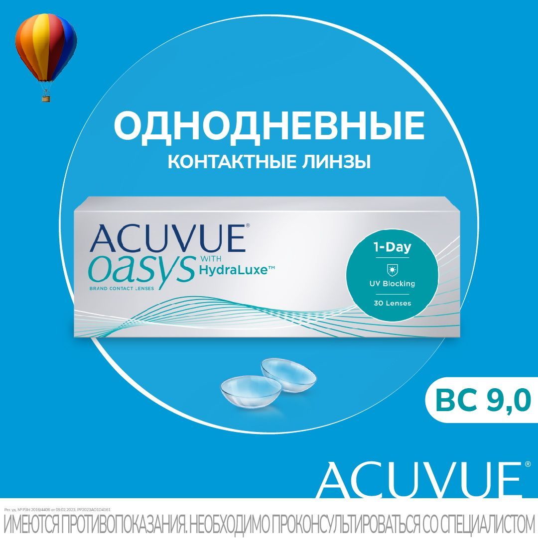 Линзы acuvue oasys однодневные 30