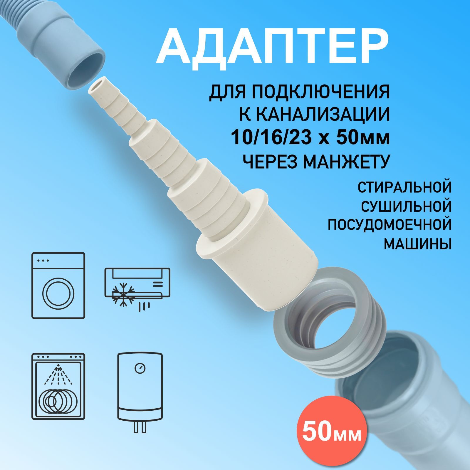 Переходник для стиральной машины в канализацию
